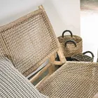 2-pers. Udendørssofa i teakgrene og syntetisk fiber - Tecno Viadurini