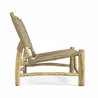 2-pers. Udendørssofa i teakgrene og syntetisk fiber - Tecno Viadurini