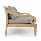 2-personers have sofa i teaktræ med aftagelige puder, Homemotion - Harry Viadurini