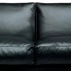 2 -personers lædersofa med valnøddetræsfødder fremstillet i Italien - Alessandria Viadurini