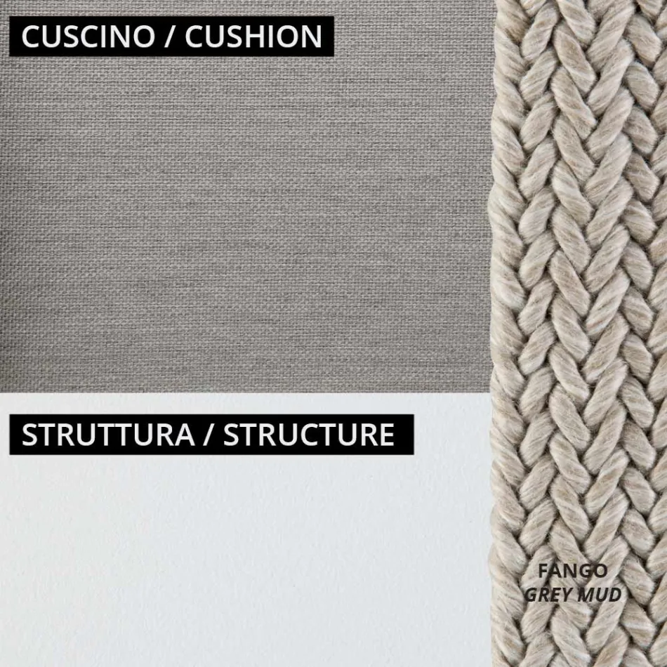 2-personers sofa til haven med pude inkluderet Lavet i Italien - Prato Viadurini