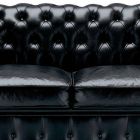 2 -personers sofa dækket i læder med træfødder fremstillet i Italien - Idra Viadurini