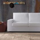 3-personers sofa med halvø i hvidt eller blåt stof Fremstillet i Italien - Alsace Viadurini