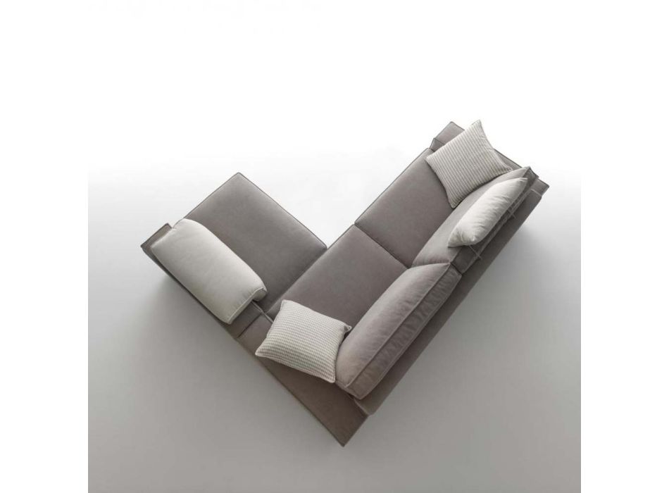 3-personers sofa med vendbar halvø-lænestol lavet i Italien - Alsace Viadurini