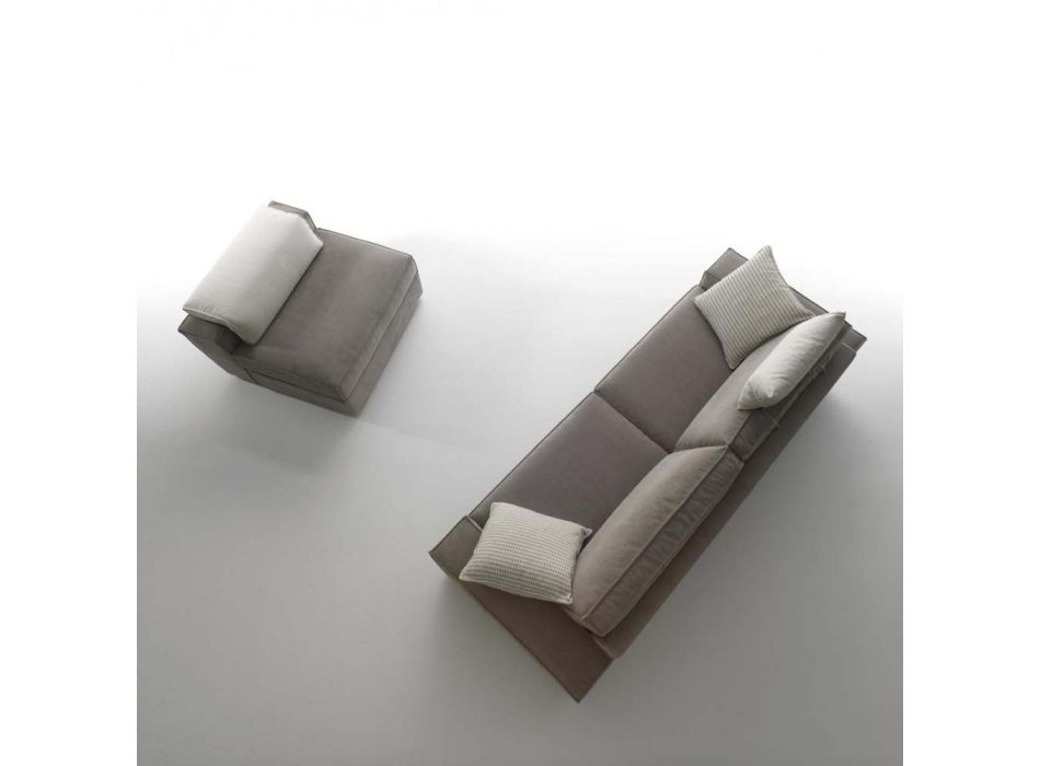 3-personers sofa med vendbar halvø-lænestol lavet i Italien - Alsace Viadurini