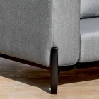 3-personers udendørs sofa i aluminium med puf og chaiselong - Filomena Viadurini