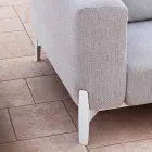 3-personers udendørs sofa i aluminium og højkvalitetsstof - Filomena Viadurini