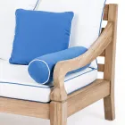 3-personers havesofa i børstet naturteak - Artes Viadurini