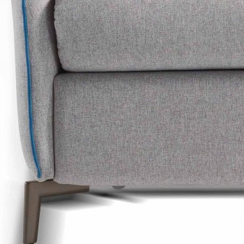 3-pers. Design sofa L.185cm stof / øko-læder fremstillet i Italien Erica