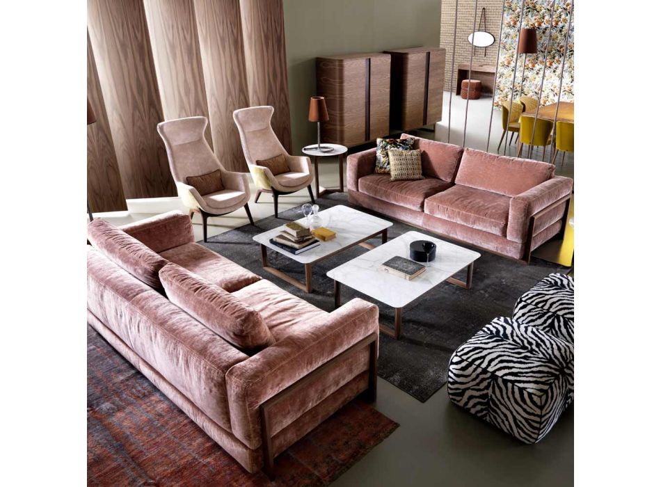3-personers polstret design sofa Grilli York lavet i Italien Viadurini