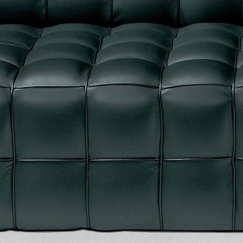 3 -personers sofa i kvalitet Made in Italy Quiltet effektlæder - Vesuvius