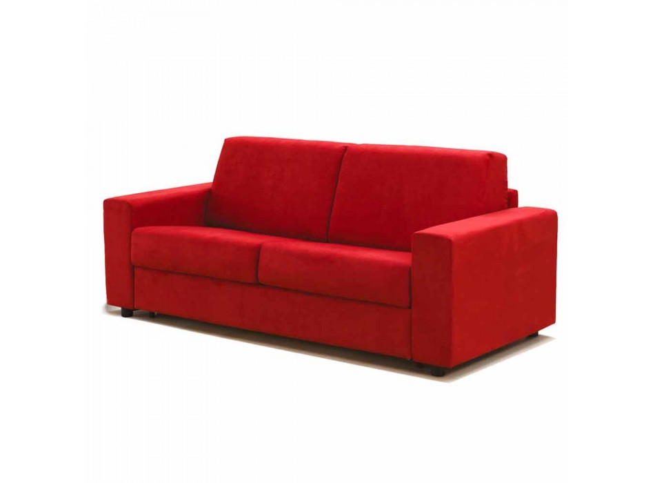 3-pers. Maxi sofa moderne design øko-læder / stof fremstillet i Italien Mora Viadurini