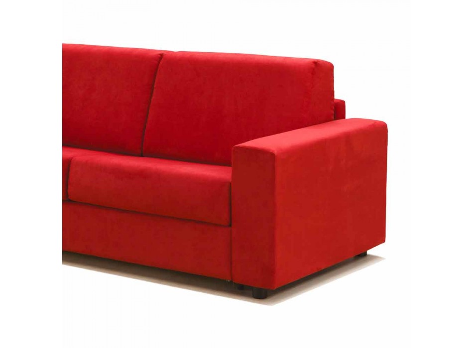 3-pers. Maxi sofa moderne design øko-læder / stof fremstillet i Italien Mora Viadurini