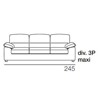 2- eller 3-personers sofa i hvidt stofdesign lavet i Italien - Abudhabi