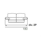 2- eller 3-personers sofa i hvidt stofdesign lavet i Italien - Abudhabi Viadurini