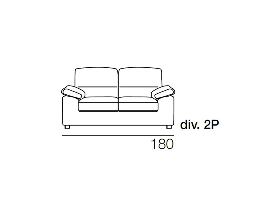 2- eller 3-personers sofa i hvidt stofdesign lavet i Italien - Abudhabi Viadurini