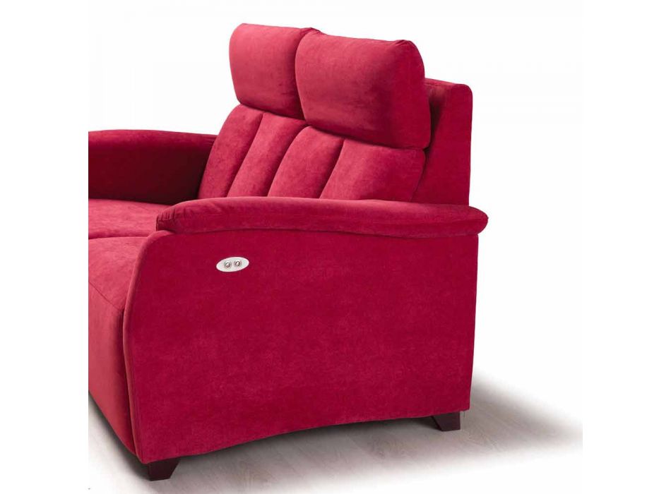 Moderne design 2 pers. Sofa i læder, øko-læder eller Gelso stof Viadurini