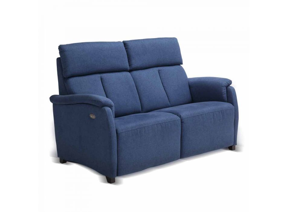 Moderne design 2 pers. Sofa i læder, øko-læder eller Gelso stof Viadurini
