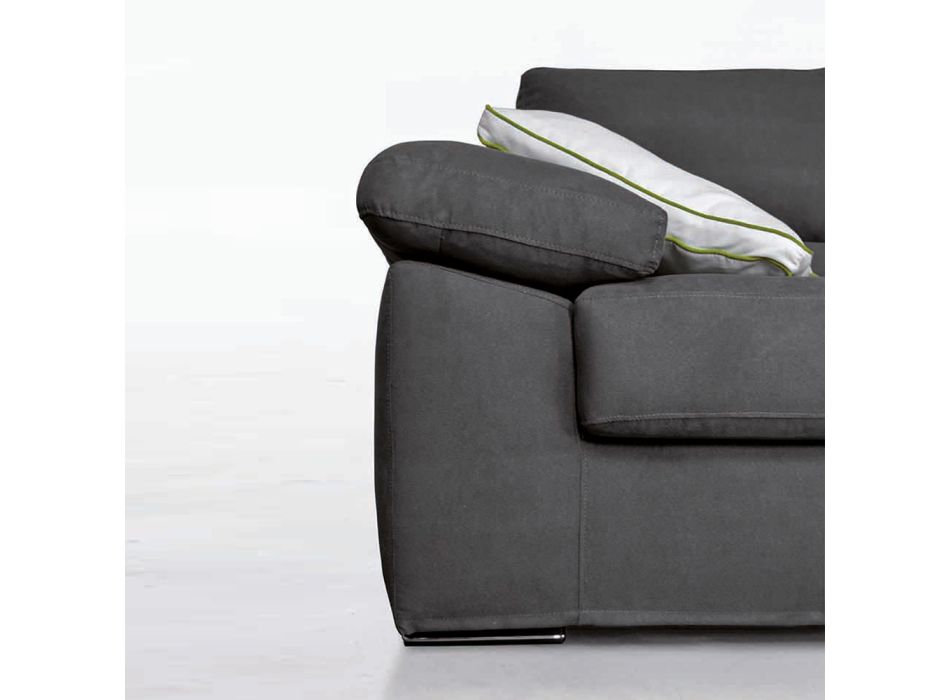 3-personers sofa med vendbar puf i Made in Italy-stof - Abudhabi Viadurini