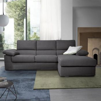3-personers sofa med vendbar puf i Made in Italy-stof - Abudhabi