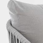 Homemotion - Rubio 3-personers design udesofa i hvid og grå Viadurini