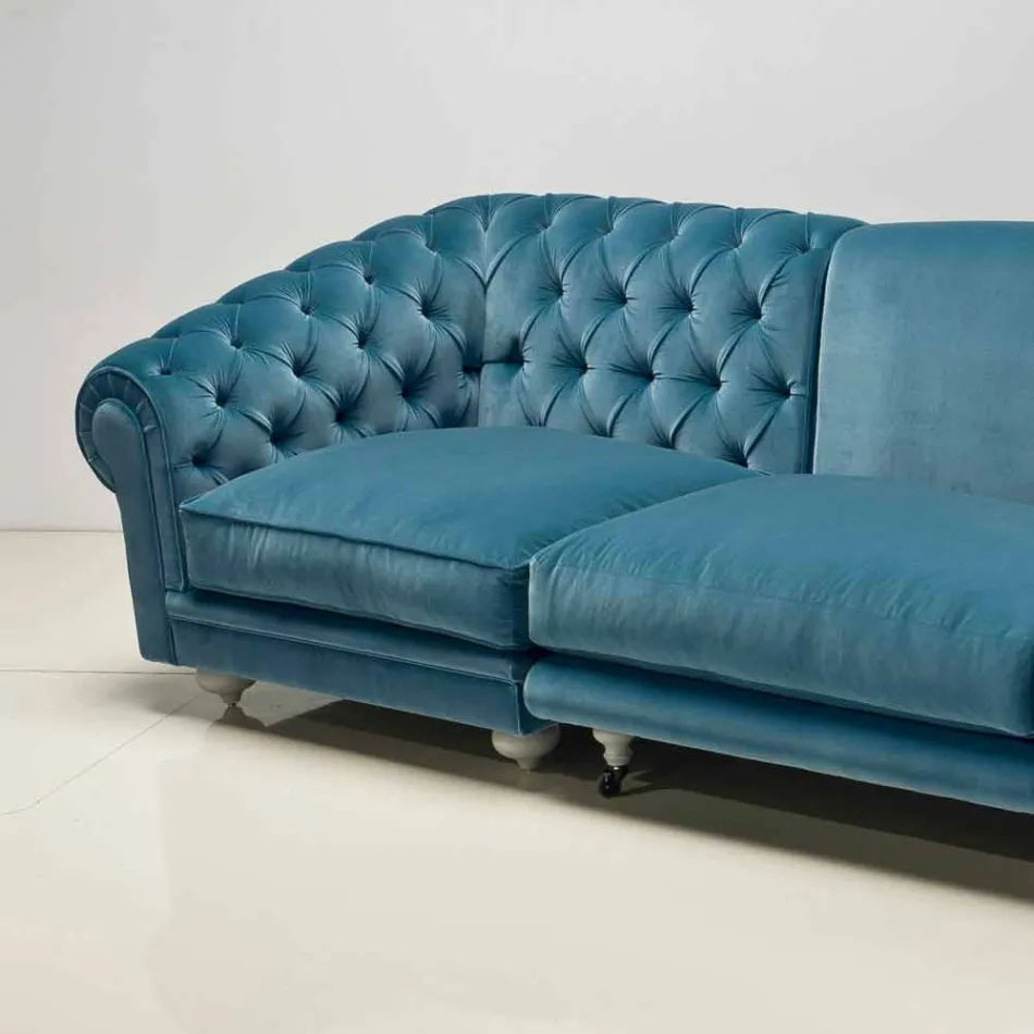 Hjørnesofa luksus klassisk design, fremstillet i Italien, Narciso Viadurini