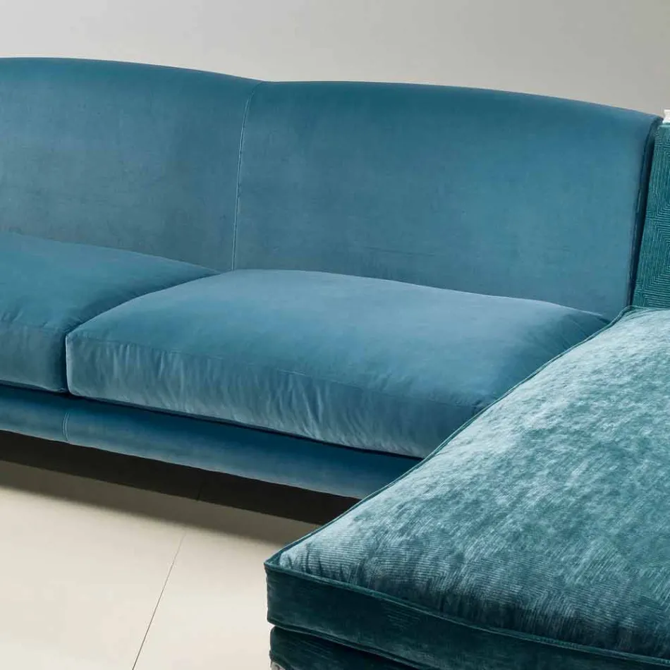Hjørnesofa luksus klassisk design, fremstillet i Italien, Narciso Viadurini