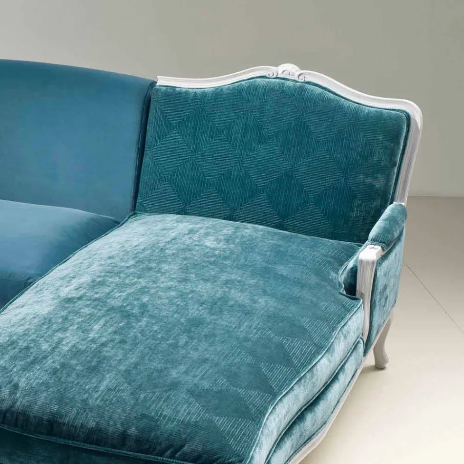 Hjørnesofa luksus klassisk design, fremstillet i Italien, Narciso Viadurini