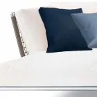 Udendørs hjørnesofa i moderne design i grå eller hvidt stof - Ontario3 Viadurini