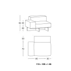 Højre hjørnesofa med fod i ekstra klart glas lavet i Italien - Rory Viadurini