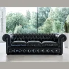 Klassisk sofa med løgfødder i bøgetræ lavet i Italien - Spassoso Viadurini