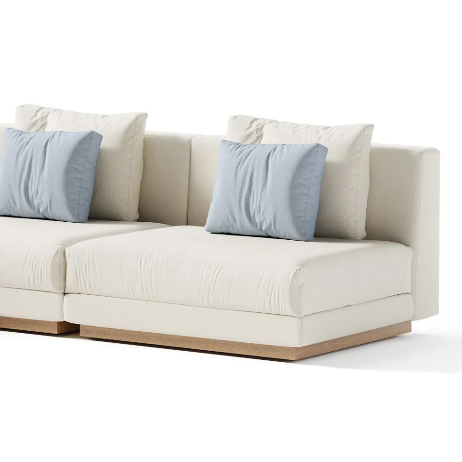 Modulopbygget udendørs sofa i polstret stof lavet i Italien - Rubik Viadurini