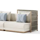 Modulopbygget udendørs sofa i polstret stof lavet i Italien - Rubik Viadurini