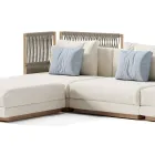 Modulopbygget udendørs sofa i polstret stof lavet i Italien - Rubik Viadurini