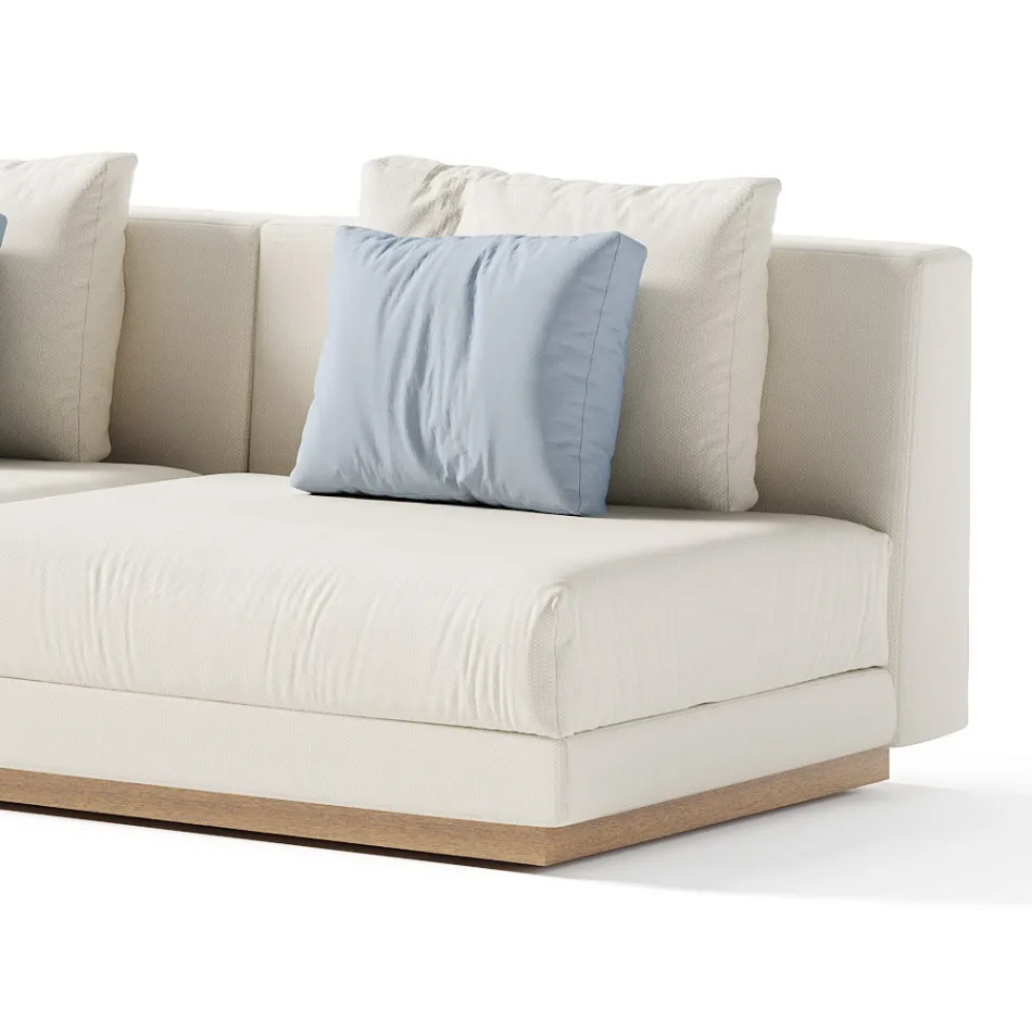 Modulær udendørs sofa i stof lavet i Italien - Rubik Viadurini