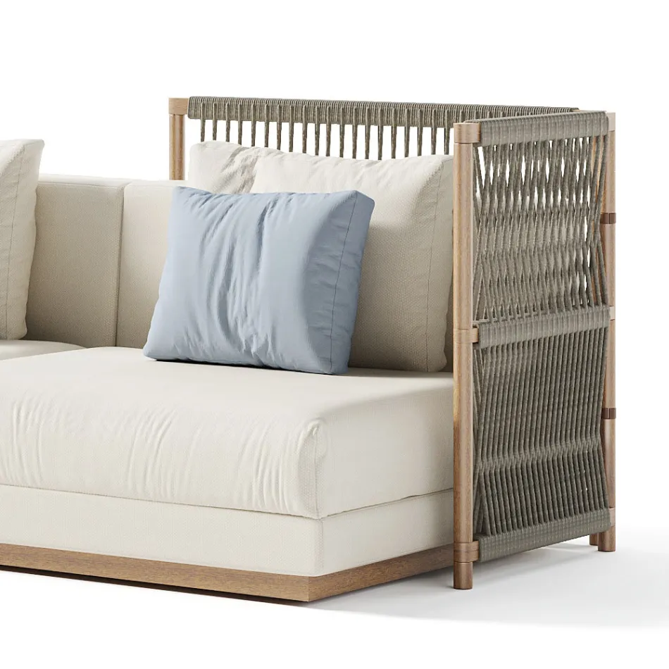 Modulær udendørs sofa i stof lavet i Italien - Rubik Viadurini