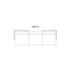 Modulær udendørs sofa i stof lavet i Italien - Rubik Viadurini