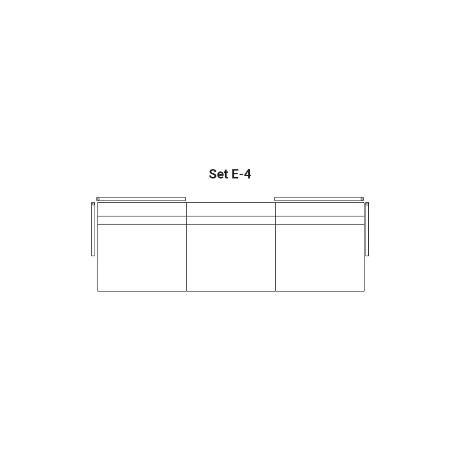Modulær udendørs sofa i stof lavet i Italien - Rubik Viadurini