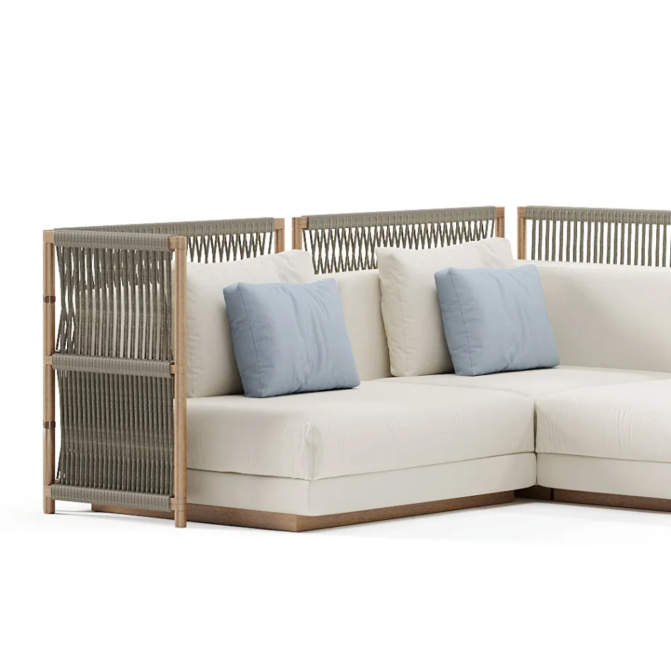 Modulær havesofa i stof lavet i Italien - Rubik Viadurini