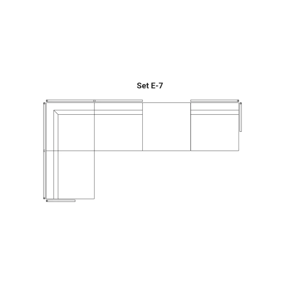 Modulær havesofa i stof lavet i Italien - Rubik Viadurini