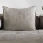 Sofa moderne design Cardo, læderindtræk Viadurini