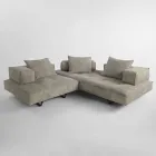 Sofa moderne design Cardo, læderindtræk Viadurini