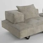 Sofa moderne design Cardo, læderindtræk Viadurini