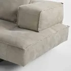 Sofa moderne design Cardo, læderindtræk Viadurini