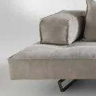 Sofa moderne design Cardo, læderindtræk Viadurini