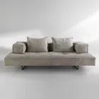 Sofa moderne design Cardo, læderindtræk Viadurini