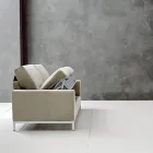 Sofa med sengeåbning i metal og polyurethan Made in Italy - Folle Viadurini