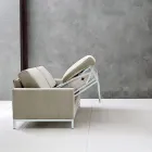 Sofa med sengeåbning i metal og polyurethan Made in Italy - Folle Viadurini