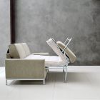 Sofa med sengeåbning i metal og polyurethan Made in Italy - Folle Viadurini