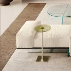 Sofa med ekstra klar glasbund og stofsæde lavet i Italien - Rory Viadurini